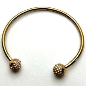 Fossil Bangle with crystal accents